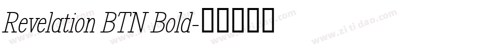 Revelation BTN Bold字体转换